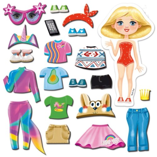 Гра магнітна «Trendy girl» з лялькою та 20 магнітами, ТМ Vlady Toys