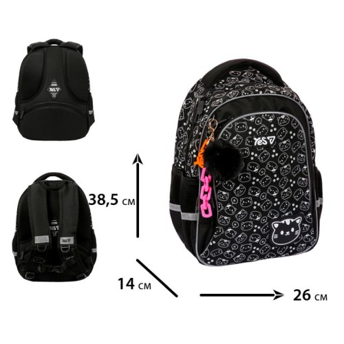 Рюкзак «Cat» 38,5х14х26 см, S-115M, ТМ Yes