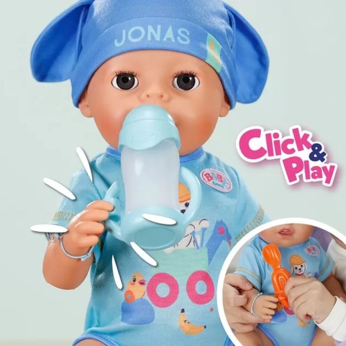 Пупс BABY BORN серії «Click and Play. Джонас» 43 см, з аксесуарами, у коробці 28х19х39 см