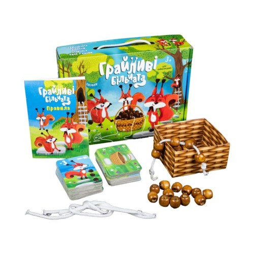 Гра настільна «Грайливі білченята», у коробці 27,7х18,3х5,8 см, ТМ Strateg