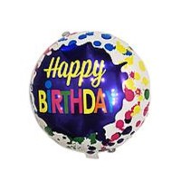 Кульки фольговані «Happy B-day» таблетка, 46 см, ТМ Leader