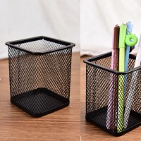 Підставка для ручок квадратна металева чорна, ТМ Leader