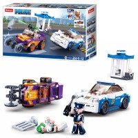 Конструктор «Поліція» на 264 деталі з фігуркою, у коробці 38,5х24х7 см, SLUBAN