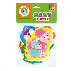 Бебі пазли «Мама та малюк» на 12 елементів, ТМ Vlady Toys