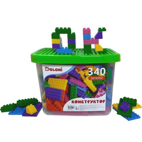Конструктор на 340 деталей у пластиковому боксі, ТМ Долоні