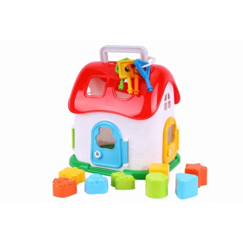 Сортер «Будиночок» з 12 деталей, у сітці 22х20х21 см, ТМ Технок