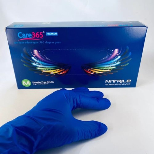 Рукавички «Maxter» нітрилові одноразові сині, М, 100 шт в упаковці