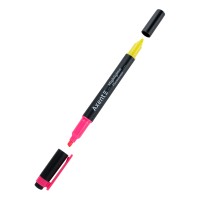 Маркер «Highlighter Dual», 2 - 4 мм клиноподібний, рожевий + жовтий