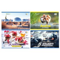 Альбом А4 40 аркушів 120 г/м2 на скобі з перфорацією, ТМ Fresh