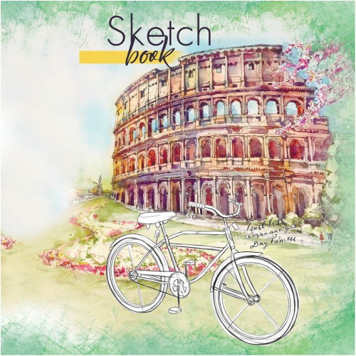 Скетчбук 20,5х20,5 см на 40 аркушів 100 гр/м2 на спіралі, в асортименті, ТМ Рюкзачок