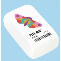 Гумка прямокутна біла 3,9х2,3х1,3 см, TM MILAN