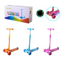 Самокат дитячий, 3-колісний, колеса PU 110х50 мм зі світлом, світло+музика, в асортименті