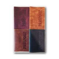 Обкладинка на паспорт «Passport» зі шкіри 97х140 мм, в асортименті