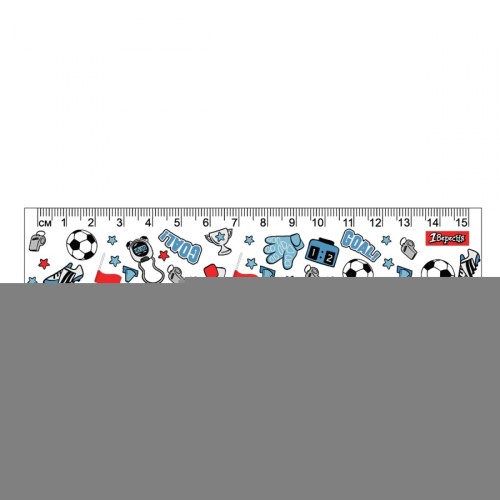 Лінійка «Football», 15 см, ТМ 1 Вересня
