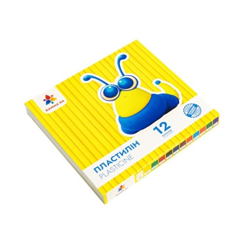 Пластилін дитячий «Захоплення» на 12 кольорів зі стеком, 192 г, ТМ Гамма-Н