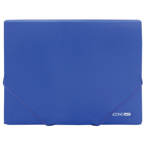 Папка А4 на гумках фактура «діамант», синя, ТМ Economix