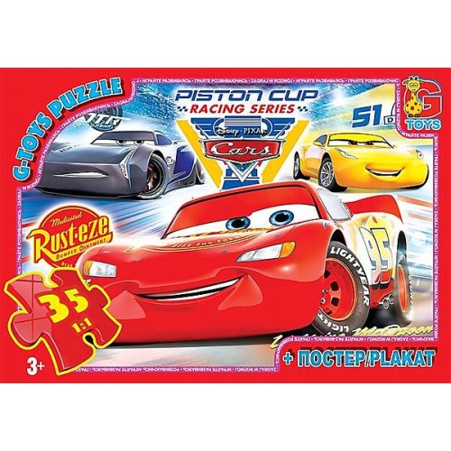 Пазли «Тачки» на 35 елементів, ТМ G-Toys