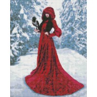 Набір з алмазною мозаїкою «Зимова красуня», 40х50 см, ТМ Ідейка