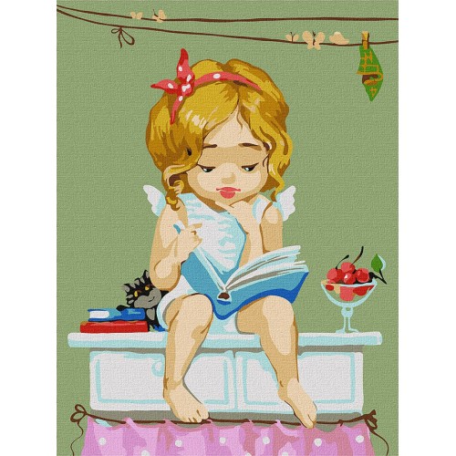 Набір для розпису по номерах. "Улюблена книга" 30х40см