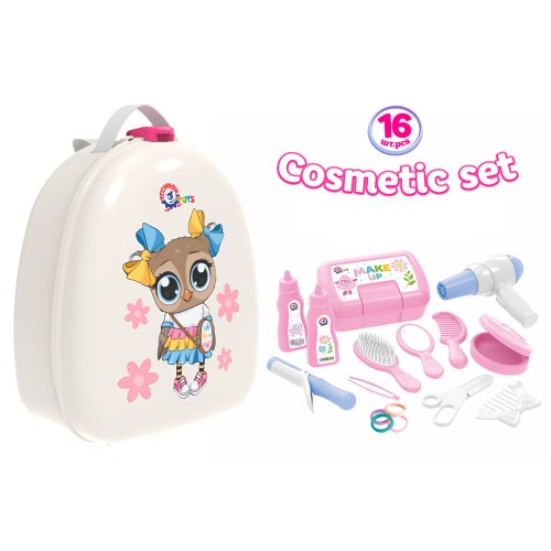 Косметичний набір з 16 предметів у рюкзаку 26,5х21,5х13 см, ТМ Технок