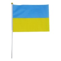 Прапорець «Україна» з паличкою 14х21 см, ТМ Leader
