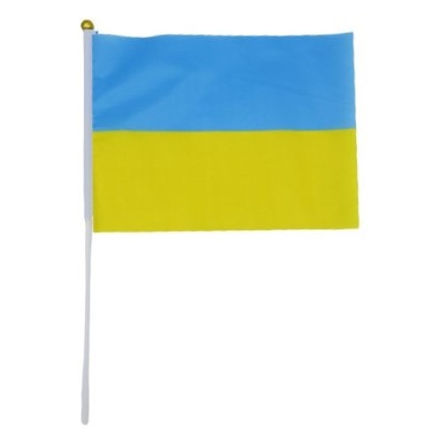 Прапорець «Україна» з паличкою 14х21 см, ТМ Leader