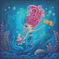 Набір з алмазною мозаїкою «Русалка» 40х40 см, ТМ Ідейка