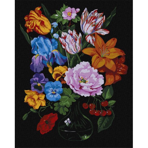 Набір для розпису по номерах «Букет із вишнями», 40х50 см