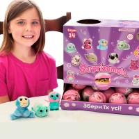 Сюрприз у кулі SURPRIZAMALS S14-1, 10 плюшевих героїв з блискучими очима, в асортименті