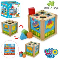 Сортер «Куб» та 4 геометричних фігури, у коробці 12,5х12,5х12 см