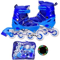 Ролики S (30-33), металева рама, колеса PVC, світло, сині