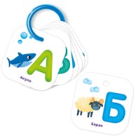 Картки на кільці « Абетка» з 24 елементів, ТМ Vladi Toys