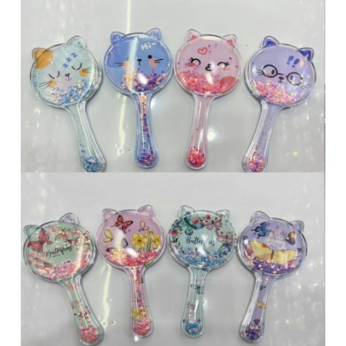 Дзеркальце 8,5 см з блискітками, в асортименті, у пакеті