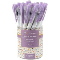 Ручка «Flowers» кулькова синя, ТМ Axent