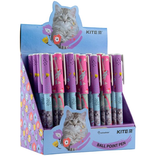Ручка «Kitten» кулькова синя, TM KITE
