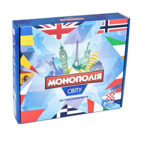 Гра настільна «Монополія світу», у коробці 34х29х5 см, ТМ Strateg