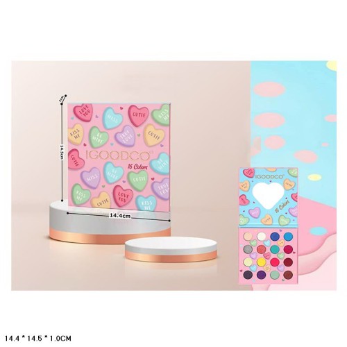 Дитяча косметика: палетка тіней, люстерко, пензлик, у коробці 14,4х14,5х1 см