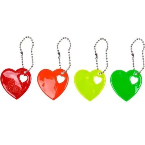 Брелок світловідбивний «Серце», 6х5,5см, в асортименті, ТМ J.Otten