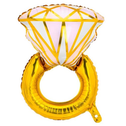 Кульки фольговані «Каблучка з діамантом», 64х61см