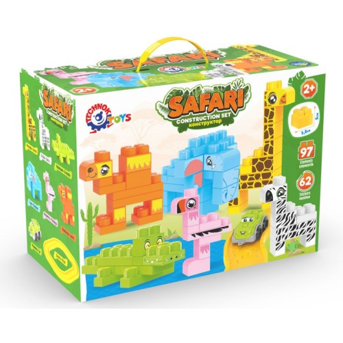 Конструктор «Сафарі» з 97 деталей та 62 наліпок, у коробці 37х27,5х20 см, ТМ Технок
