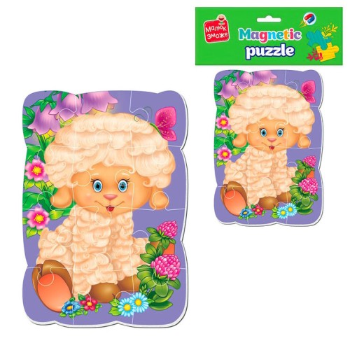 Пазли магнітні «Малюк зможе. Овечка» А5 на 12 елементів, ТМ Vladi Toys