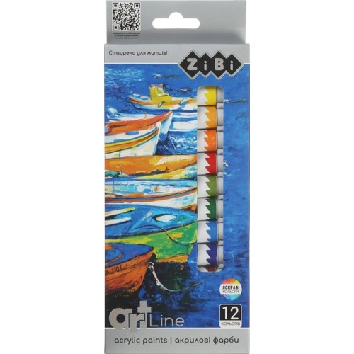 Фарби акрилові 12 кольорів по 12 мл, ART Line