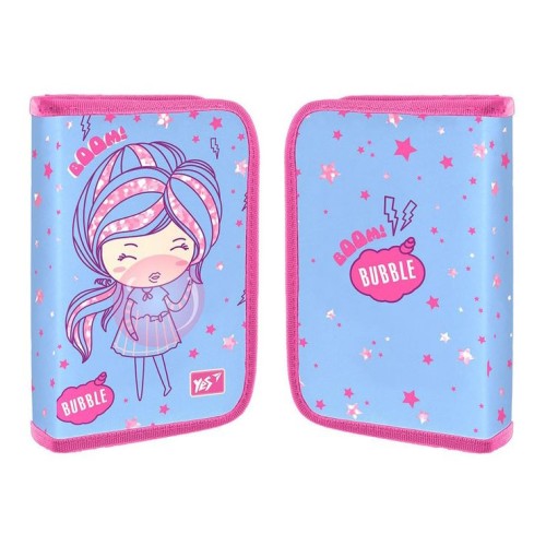 Пенал твердий «Girls style» на 2 відділення 13х21х4 см, ТМ YES