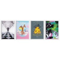 Блокнот, А5, 80 аркушів, клітинка, спіраль збоку, картонна обкладинка, №1578, ТМ Brisk