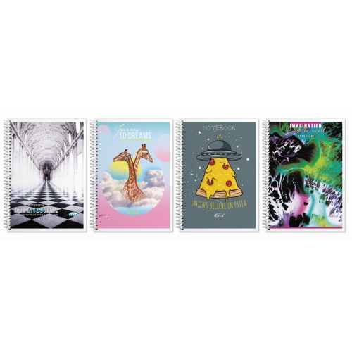 Блокнот, А5, 80 аркушів, клітинка, спіраль збоку, картонна обкладинка, №1578, ТМ Brisk