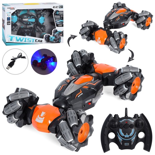 Машинка 26 см 1:20 р/к на акумуляторі 2,4G трюкова з USB, в асортименті, у коробці 37х25х8,5 см