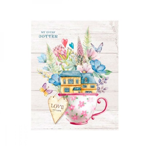 Блокнот 10,5х12,5 см на 64 аркуші у клітинку з твердою ламінованою обкладинкою, ТМ Мандарин