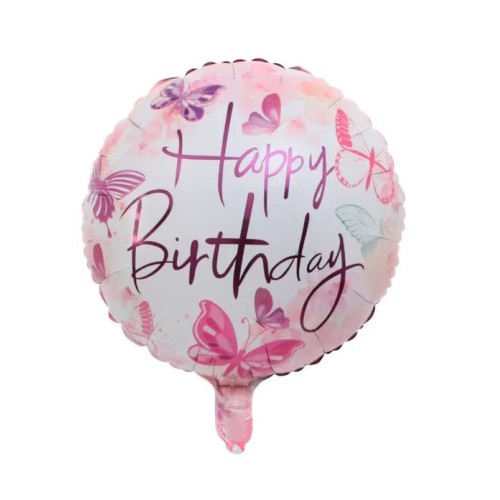 Кульки фольговані «Happy B-day» таблетка 46 см, ТМ Leader