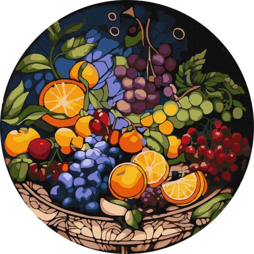 Набір для розпису по номерах «Апетитна композиція», d 39 см, ТМ Ідейка