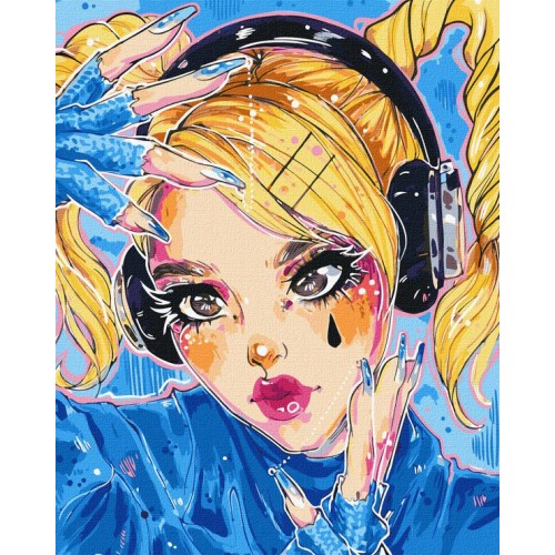 Набір для розпису по номерах «Ритмічна музика», 40х50 см, ТМ Ідейка